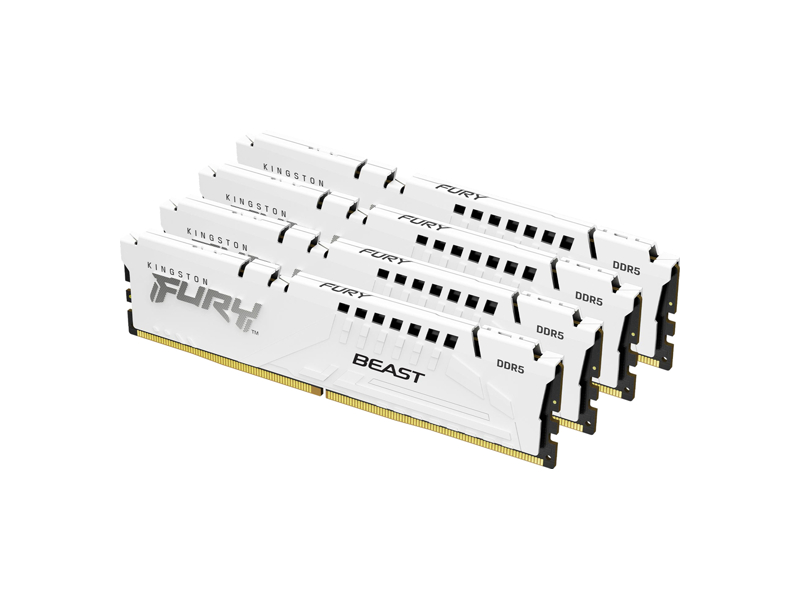 KF556C40BWK4-64  Kingston DIMM DDR5 64GB Kit(4x16GB) 5600MHz(PC5-44800) FURY Beast White XMP