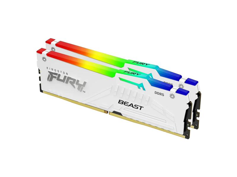 KF560C30BWAK2-32  Kingston DIMM DDR5 32GB Kit(2x16GB) 6000MHz (PC5-48000) FURY Beast White RGB XMP