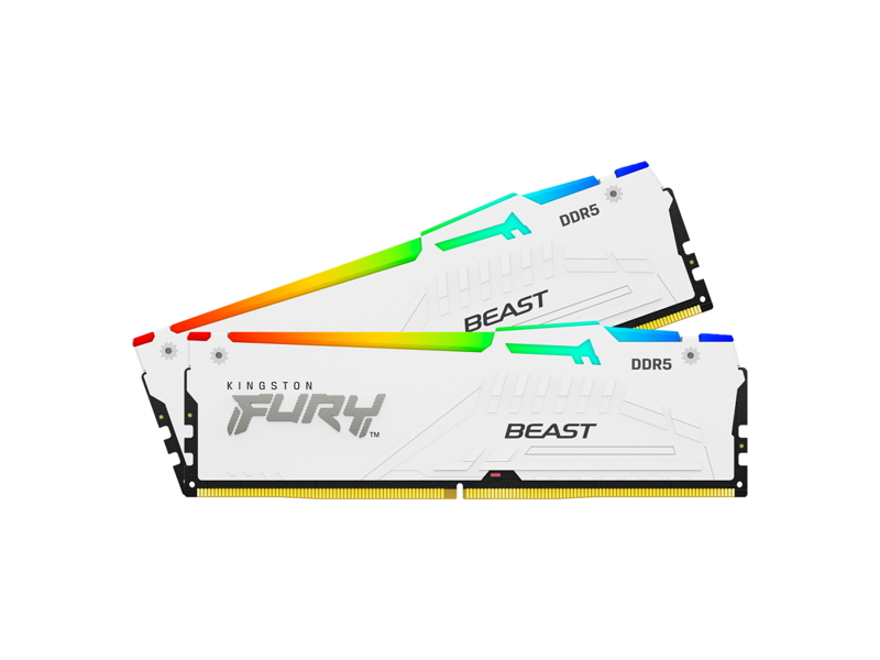 KF560C40BWAK2-32  Kingston DIMM DDR5 32GB Kit(2x16GB) 6000MHz(PC5-48000) FURY Beast White RGB XMP