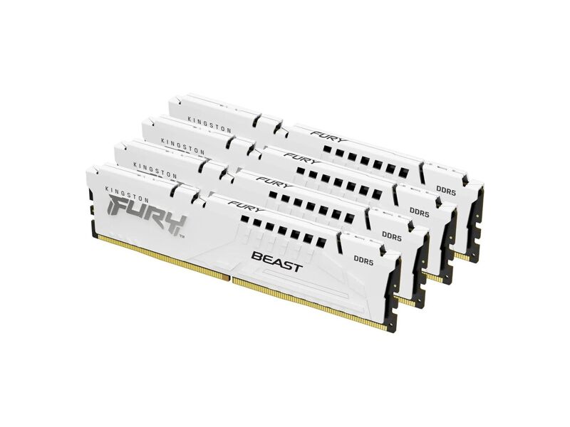 KF560C40BWK4-64  Kingston DIMM DDR5 64GB Kit(4x16GB) 6000MHz(PC5-48000) FURY Beast White XMP