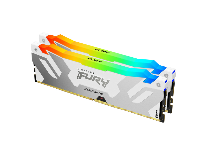 KF580C38RWAK2-32  Kingston DIMM DDR5 32GB Kit 2x16 8000 MHz (PC5-64000) CL38 FURY Renegade RGB White XMP