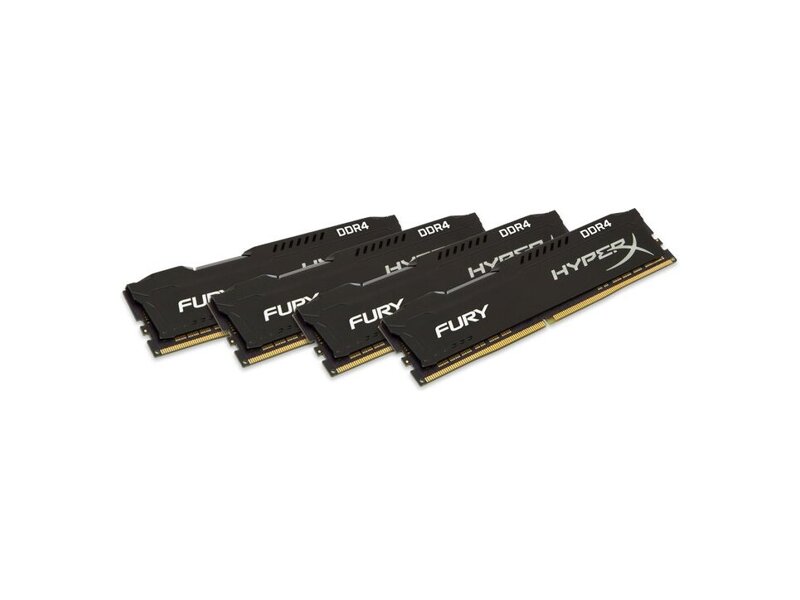 HX426C16FB4K4/64  Kingston DDR4 64GB 2666MHz CL16 DIMM (Kit of 4) HyperX FURY Black 4
