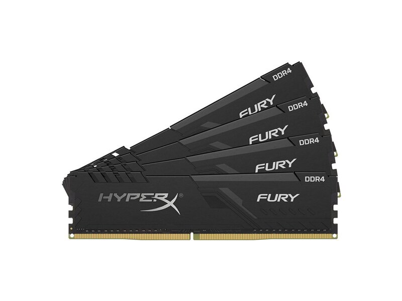 HX432C16FB4K4/64  Kingston DDR4 64GB 3200MHz CL16 DIMM (Kit of 4) HyperX FURY Black
