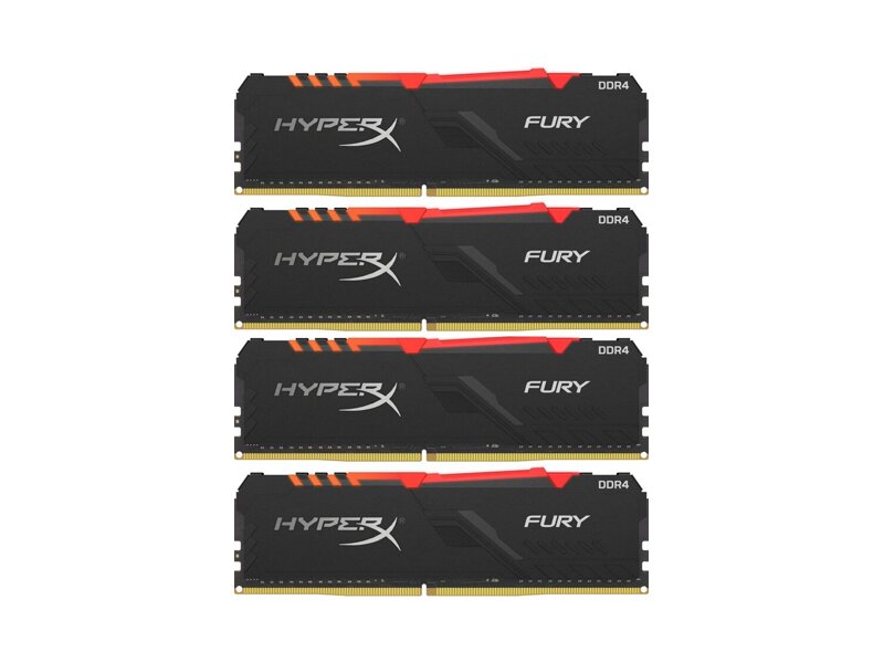 HX436C18FB4AK4/64  Kingston DDR4 64GB 3600MHz CL18 DIMM (Kit of 4) HyperX FURY RGB 3