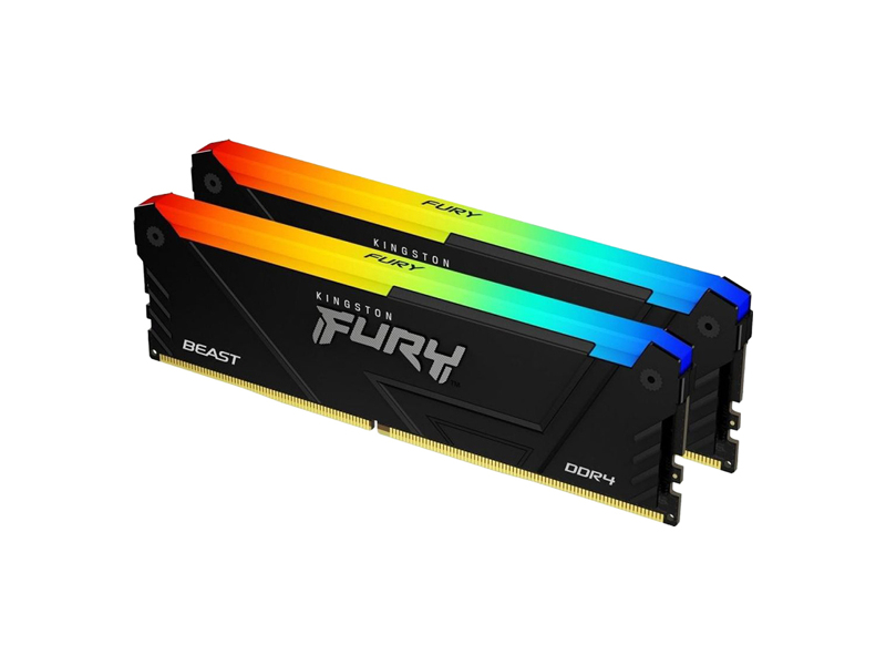 KF432C16BB12AK2/32WP  Kingston DIMM DDR4 32GB Kit 2x16GB 3200 MHz (PC4-25600) FURY Beast RGB