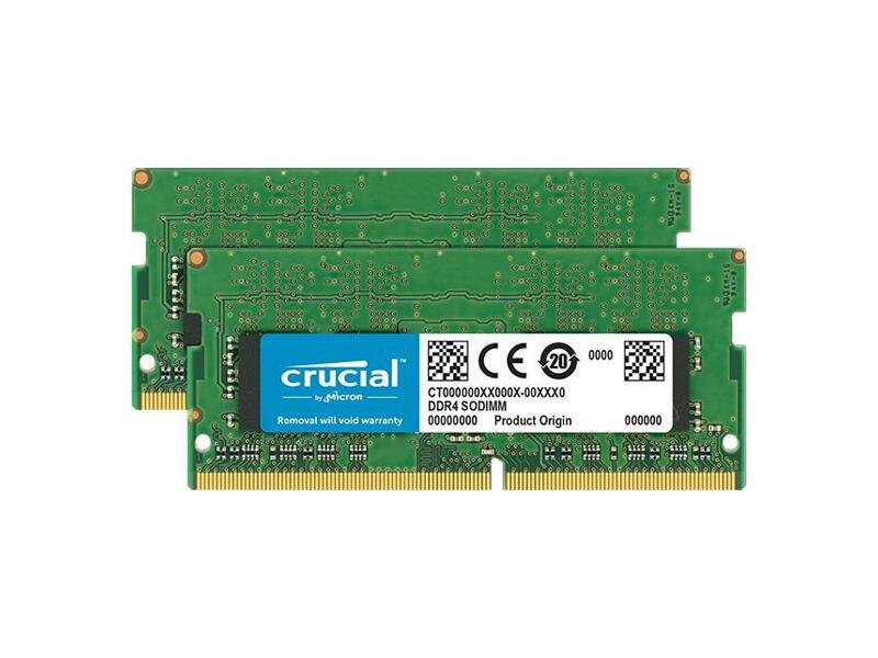 CT2K16G4SFD824A  Crucial SODIMM DDR4 32GB Kit (2 x 16GB) 2400MHz (PC4-19200) CL17 DRx8 Unbuffered NON-ECC для ноутбука