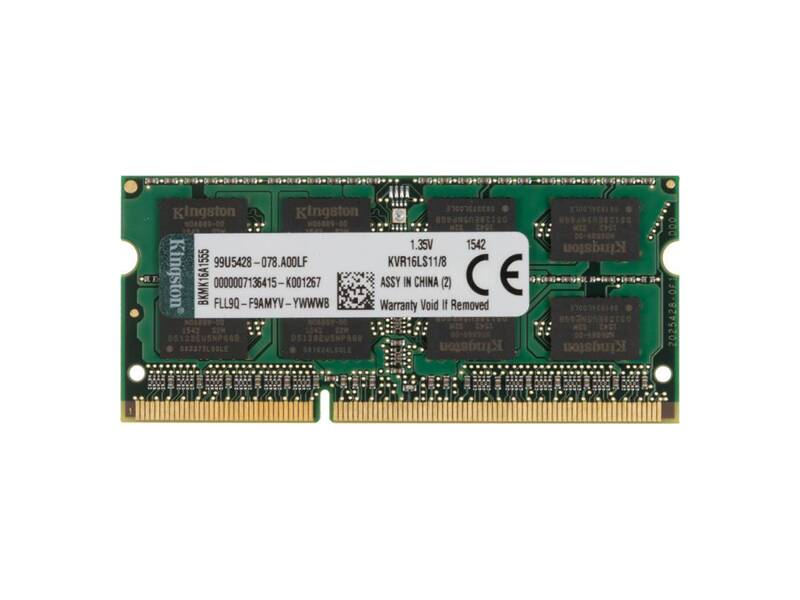 KVR16LS11/8  Kingston SODIMM DDR3L 8GB 1600MHz (PC3-12800) CL11 1.35V 1