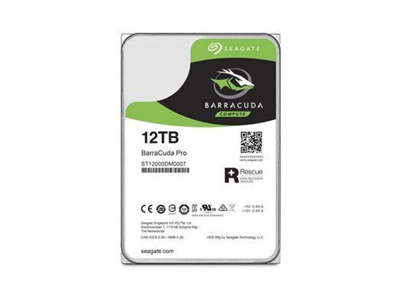 ST12000DM0007  HDD Desktop Seagate BarracudaPro ST12000DM0007 (3.5'', 12TB, 256Mb, 7200rpm, SATA6G) 1