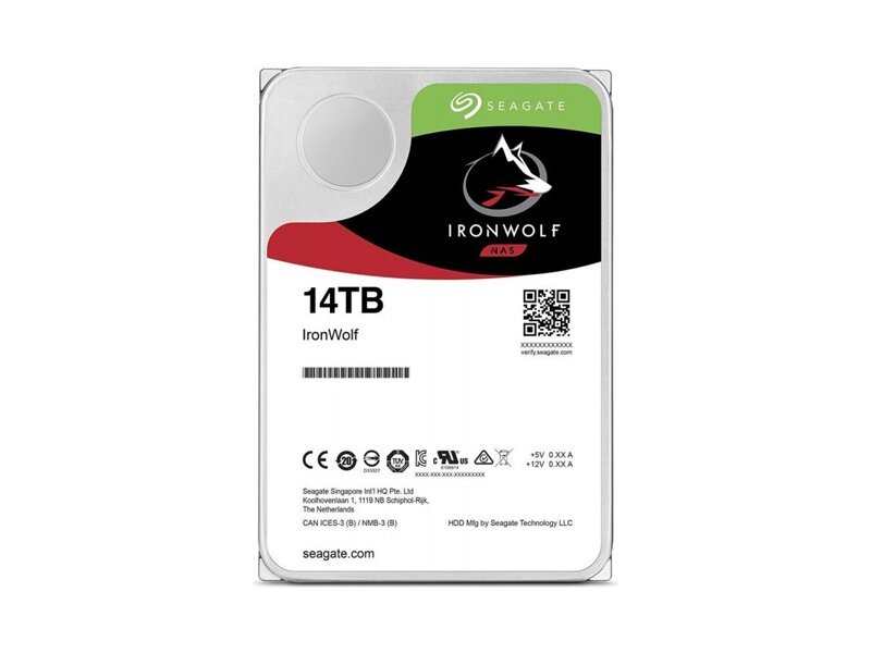 ST14000VN0008  HDD Seagate Ironwolf NAS ST14000VN0008 (3.5'', 14TB, 256Mb, 7200rpm, SATA6G) 1