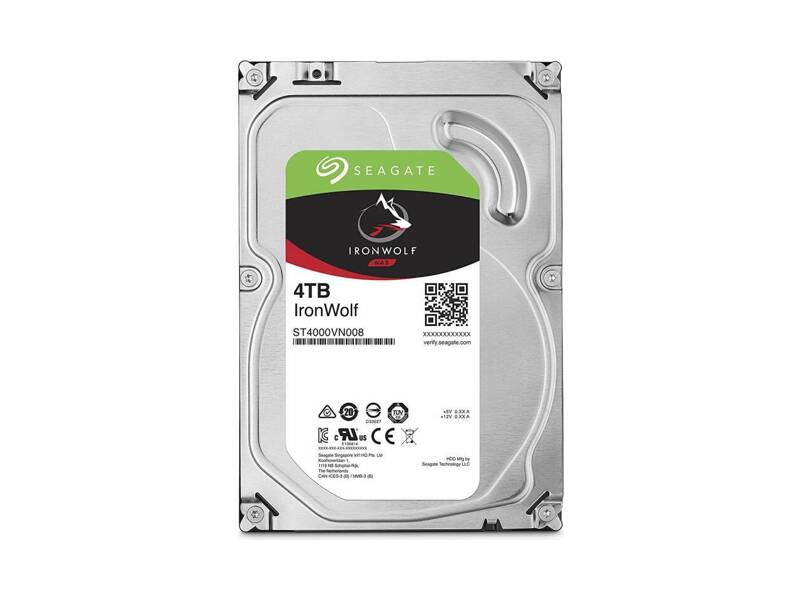 ST4000VN008  HDD Seagate Ironwolf NAS ST4000VN008 (3.5'', 4TB, 64Mb, 5900rpm, SATA6G)
