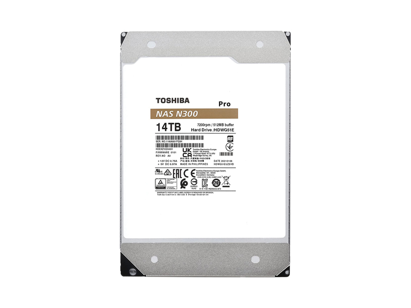 HDWG51EXZSTB  HDD Toshiba N300 NAS PRO 14TB 3.5'' SATA 6G 7200rpm 512MB