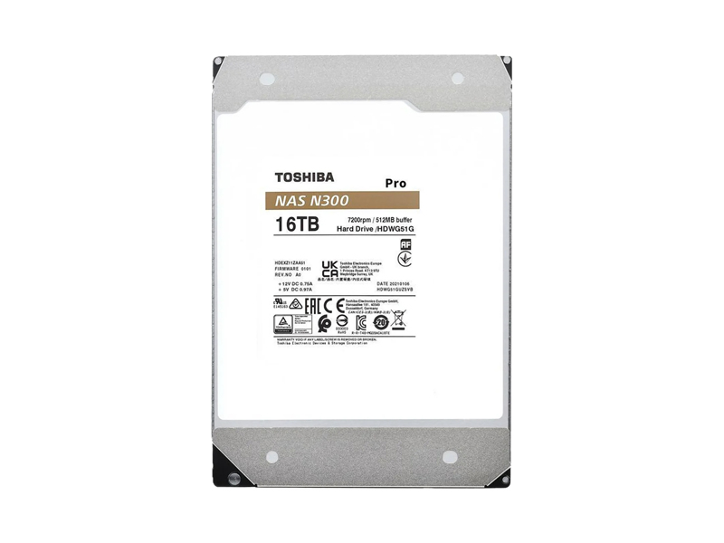 HDWG51GXZSTB  HDD Toshiba N300 NAS PRO 16TB 3.5'' SATA 6G 7200rpm 512MB