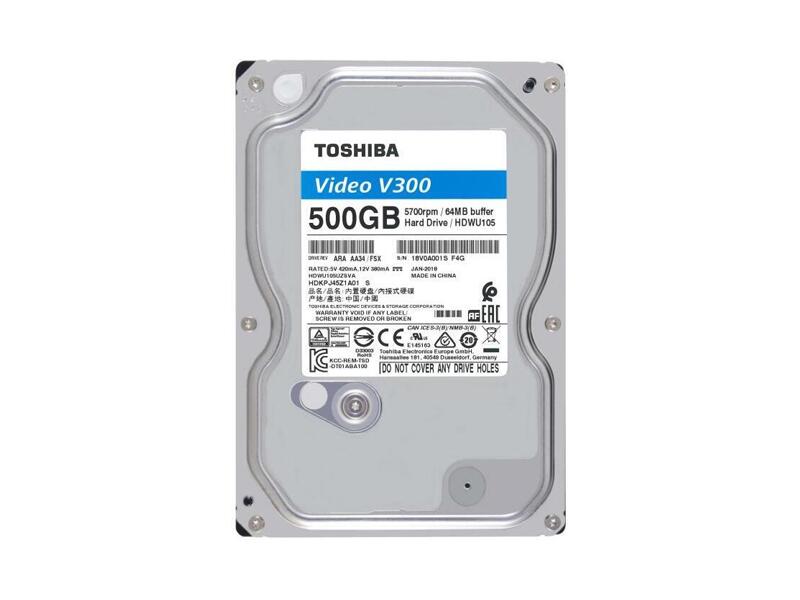 HDWU105UZSVA  HDD Video Toshiba HDWU105UZSVA Streaming V300 (3.5'', 500GB, 64Mb, 5700rpm, SATA6G)