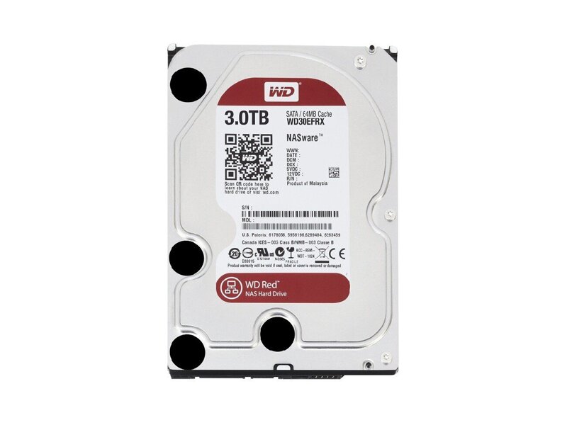 WD30EFRX  HDD WD RED NAS WD30EFRX (3.5'', 3TB, 64Mb, 5400rpm, SATA6G) 3