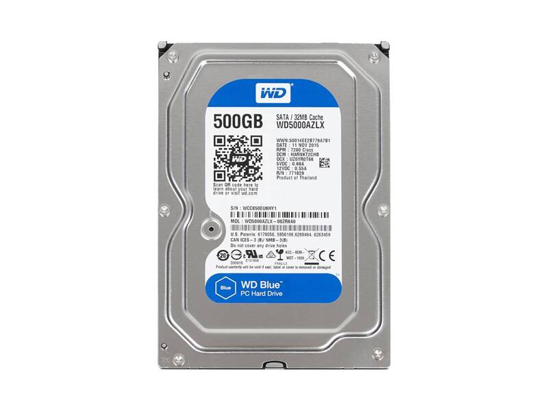 WD5000AZLX  HDD Desktop WD BLUE WD5000AZLX (3.5'', 500GB, 32Mb, 7200rpm, SATA6G) 0