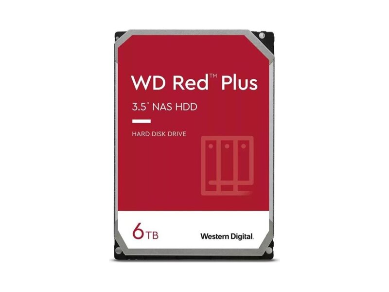 WD60EFPX  HDD Western Digital Red Plus WD60EFPX 6TB 3.5'' 5400 RPM 128MB SATA-III NAS Edition