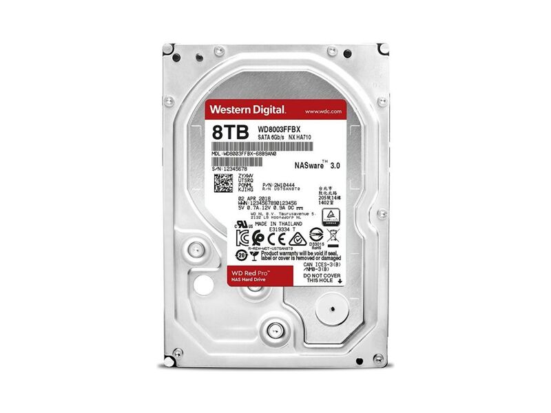 WD8003FFBX  HDD WD RED PRO NAS WD8003FFBX (3.5'', 8TB, 256Mb, 7200rpm, SATA6G)