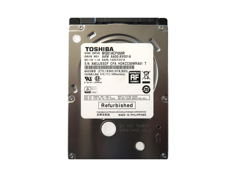 MQ01ACF050R  HDD Toshiba 500GB 2.5'' SATA6G 7200 rpm 16MB