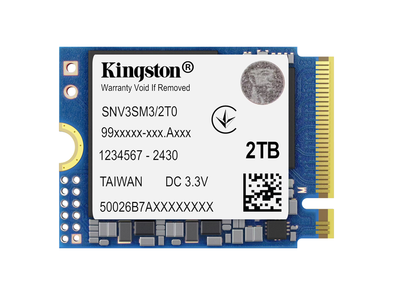 SNV3SM3/2T0  SSD Kingston 2TB M.2 2230 NVMe PCI-E Gen4 x4 6000 MB/ s