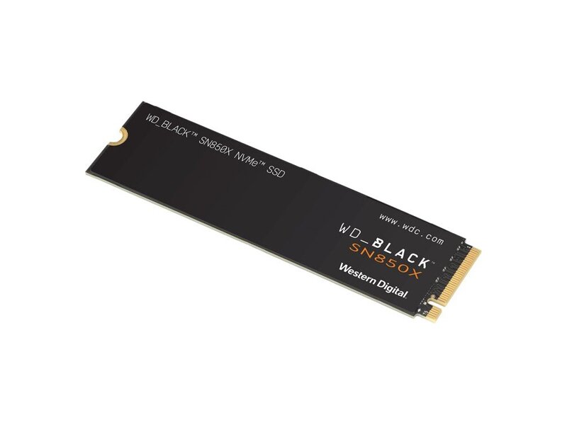WDS100T2X0E  WD SSD Black SN850X, 1.0TB, M.2(22x80mm), NVMe, PCIe 4.0 x4, 3D TLC, R/ W 7300/ 6300MB/ s, IOPs 800 000/ 1 100 000, TBW 600, DWPD 0.3