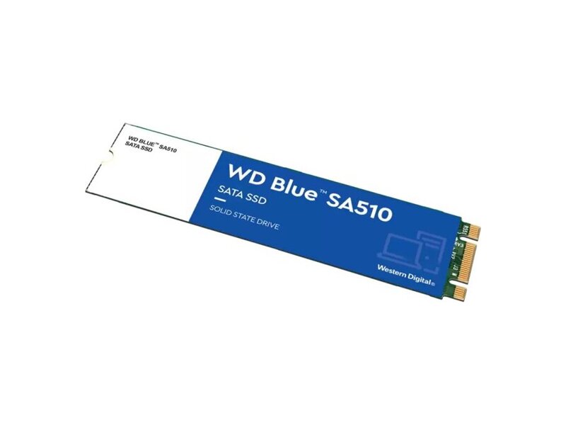 WDS100T3B0B  WD SSD Blue SA510, 1.0TB, M.2(22x80mm), SATA3, R/ W 560/ 530MB/ s, IOPs 95 000/ 84 000, TBW 400, DWPD 0.2