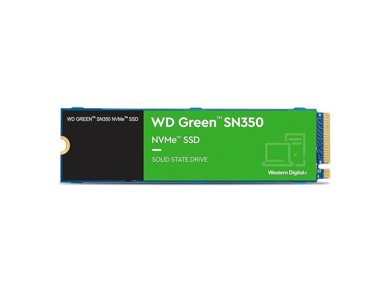 WDS250G2G0C  SSD WD SSD Green SN350 NVMe, 250GB, M.2(22x80mm), NVMe, PCIe 3.0 x4, 3D TLC, R/ W 2400/ 900MB/ s, IOPs 160 000/ 150 000, TBW 40, DWPD 0.3
