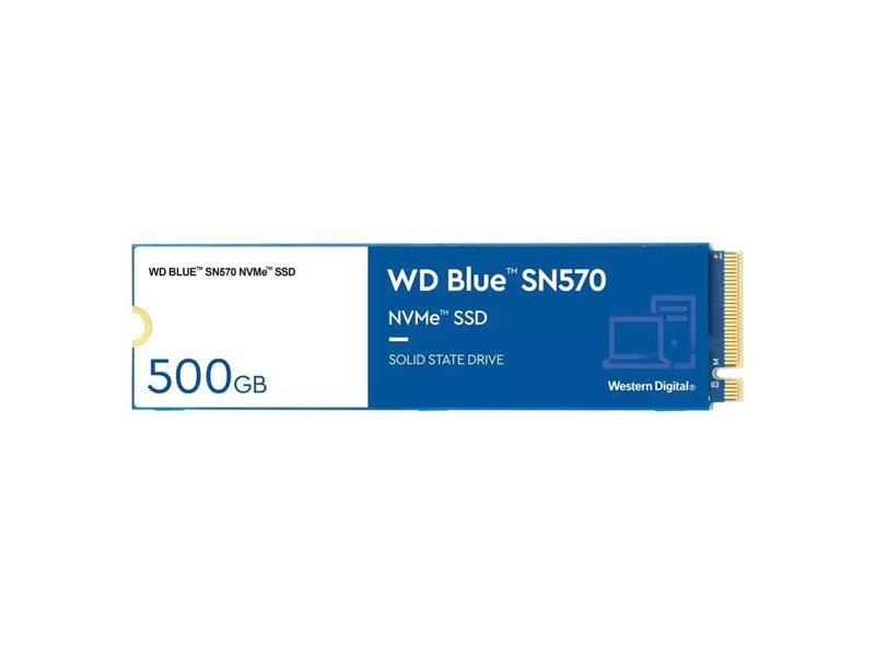 WDS500G3B0C  WD 500GB SSD Blue SN570 WDS500G3B0C M2.2280 NVMe PCIe Gen3 8Gb/ s