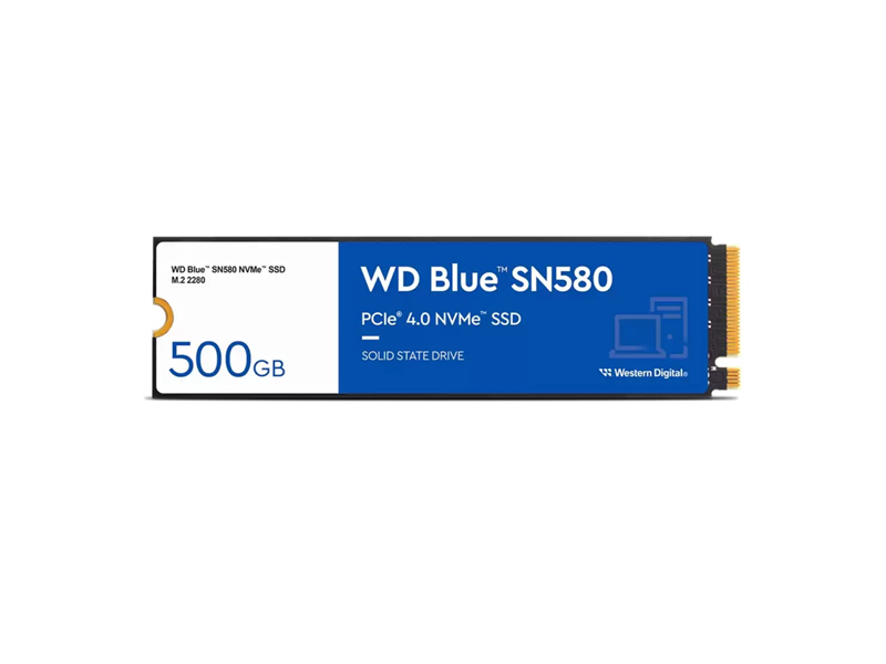 WDS500G3B0E  SSD WD Blue SN580 NVMe, 500GB, M.2(22x80mm), NVMe, PCIe 3.0 x4, 3D TLC, WDS500G3B0E