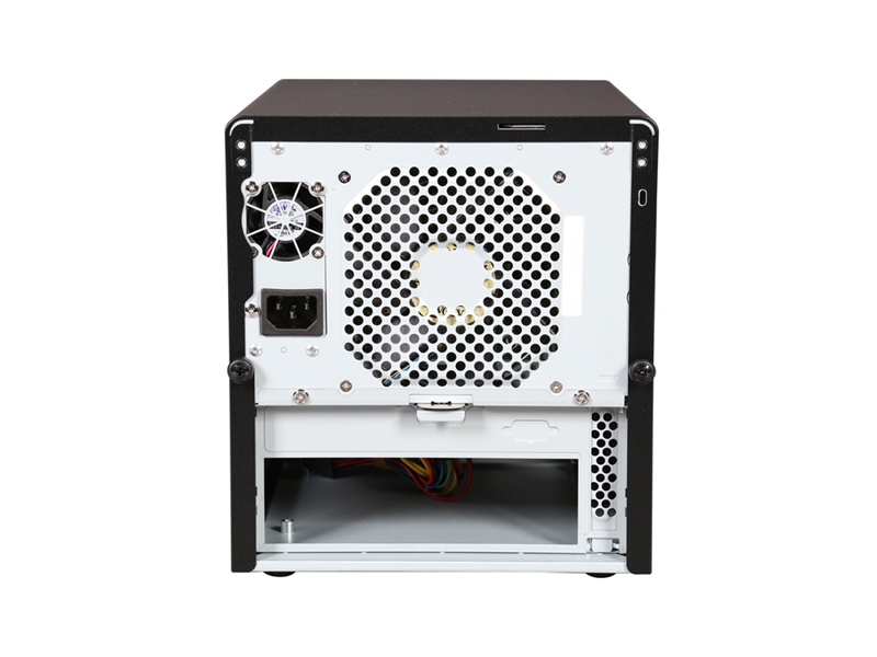 6130959  Серверный корпус InWin MS04-2(PF052)/ 1U Flex PSU/ miniITX/ 4x3.5''/ 2.5'' SATA/ SAS/ 3