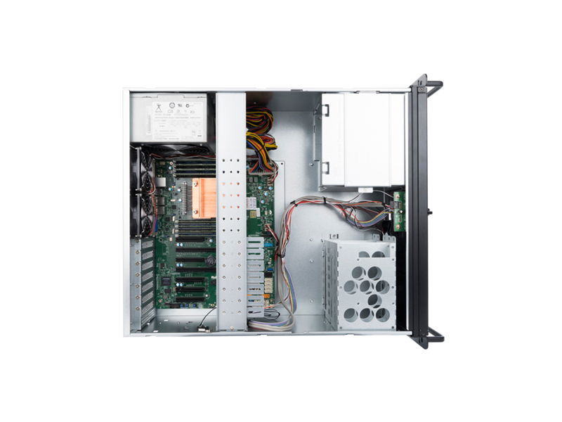 6131851 Серверный корпус InWin IW-R400-01N/ 4U/ EATX/ EEB/ 2xUSB8x2.5''/ 3.5''SATA/ SAS/ fan 8025mm 4200RPM.2/ Front fan 8025mm 4200RPM.2/ Front door/ Air filter for front door 2