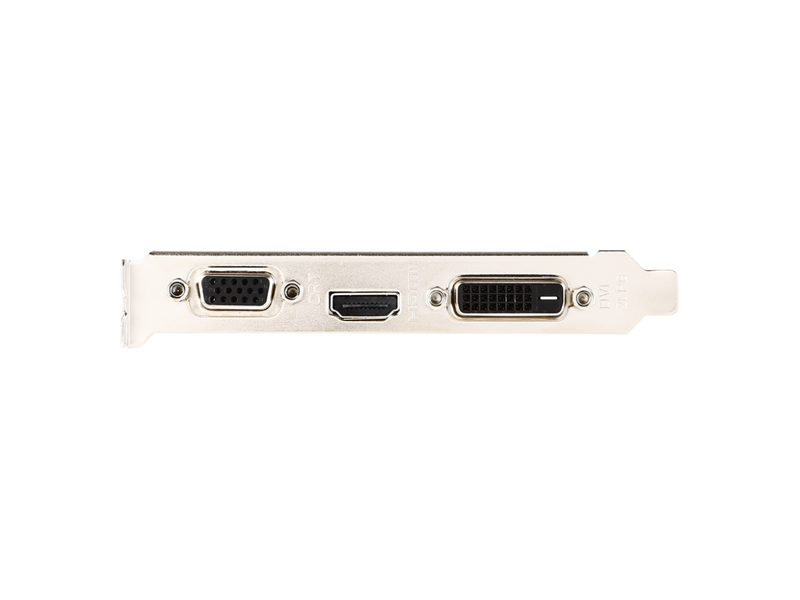 912-V809-2016  Видеокарта MSI GT 710 2GD3H LP DDR3 MSI GT710 2GD3H LP (RTL) D-Sub+DVI+HDMI GeForce GT710 1