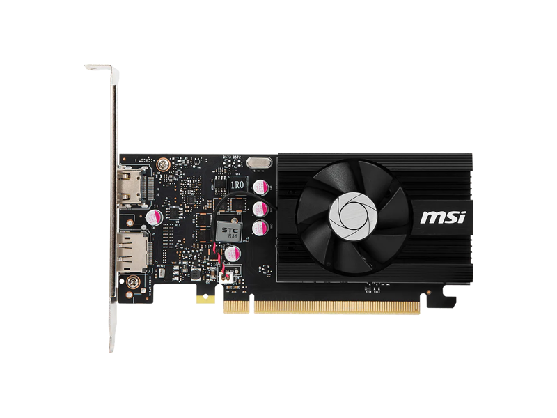 GeForce GT 1030 4GD4 LP OC  Видеокарта MSI GeForce GT 1030 4GD4 LP OC NVIDIA GeForce GT 1030 4GB 64bit DDR4 PCI-E Gen3 HDMI DP