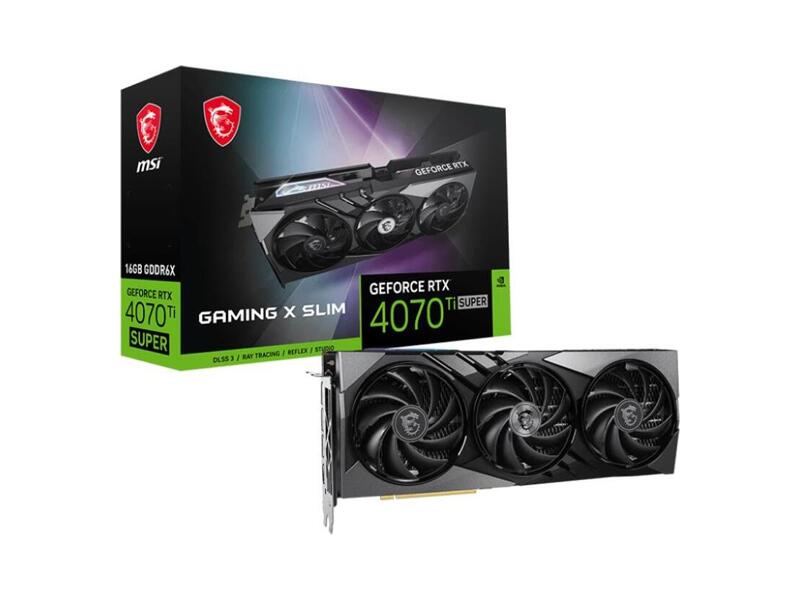 VGA-PCIE16RTX4070TISUP16G  Видеокарта MSI PCIE16 RTX4070TI SUPER 16G 4070 TI SUP 16G GAM X SLIM MSI