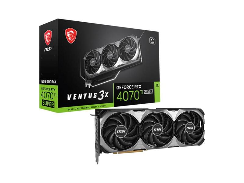 VGA PCIE16RTX4070TISUP16G  Видеокарта MSI RTX4070TI SUPER 16G GAMING GeForce RTX 4070Ti SUPER 16GB GDDR6X 256bit PCI-Ex16 3 x DisplayPort HDMI