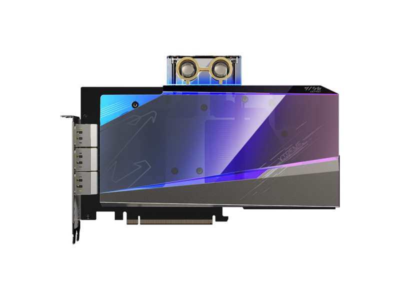 GV-N3080AORUSX  Видеокарта Gigabyte PCI-E 4.0 GV-N3080AORUSX WB-12GD NVIDIA GeForce RTX 3080 12288Mb 384 GDDR6X 1830/ 19000 HDMIx3 DPx3 HDCP Ret