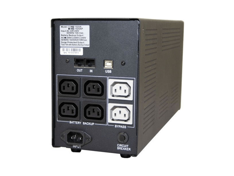 IMP-1200AP  ИБП Powercom Back-UPS IMPERIAL, Line-Interactive, 1200VA / 720W, Tower, IEC, USB 1