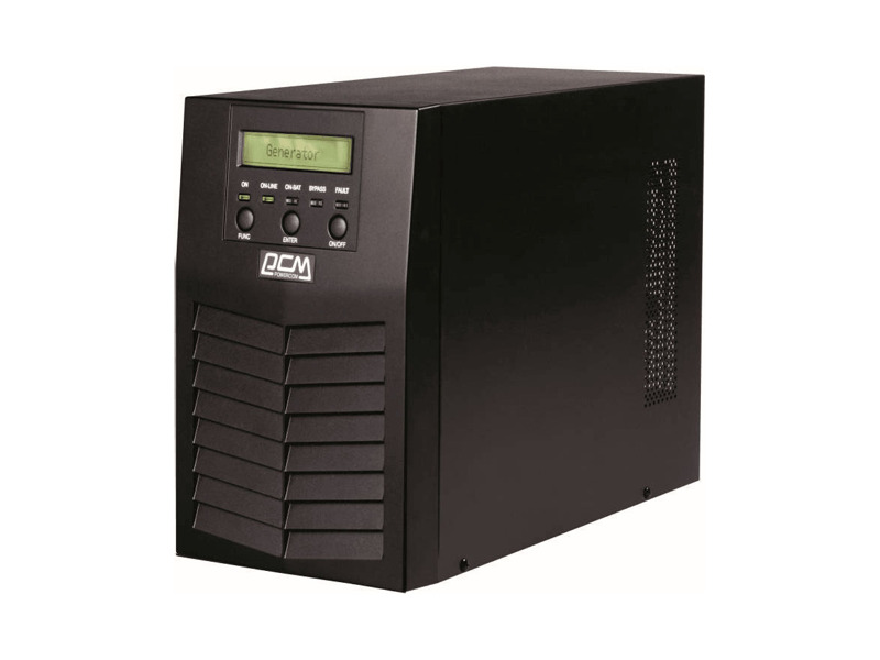 MAS-1000  ИБП Powercom MACAN, On-Line, 1000VA / 900W, Tower, IEC, LCD, Serial+USB, SmartSlot, подкл. доп. батарей