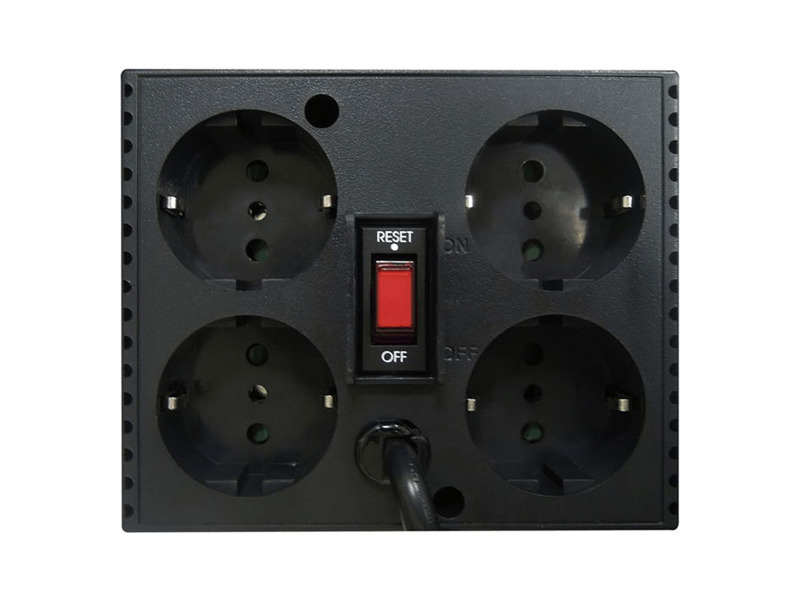 TCA-1200-Black  Стабилизатор Powercom Voltage Regulator, 1200VA, Black, Schuko (802506)