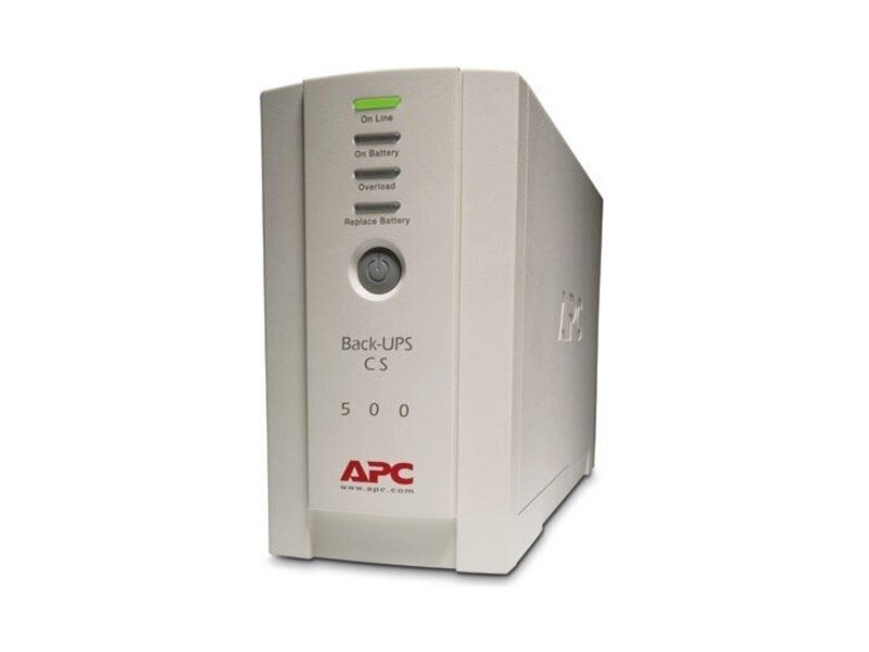 BK500EI  ИБП APC Back-UPS CS, 500VA/ 300W, 230V, 4xC13 outlets (1 Surge & 3 batt.), Data/ DSL protection, USB, PCh, user replacable batteries