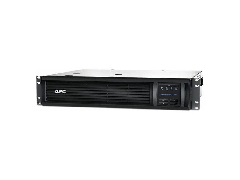 SMT750RMI2U  ИБП APC Smart-UPS 750VA/ 500W, RM 2U, Line-Interactive, LCD, Out: 220-240V 4xC13 (2-Switched), SmartSlot, USB, HS User Replaceable Bat, Black.(REP: SUA750RMI2U)