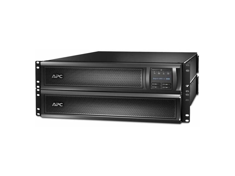 SMX3000RMHV2UNC  ИБП APC Smart-UPS X 3000VA/ 2700W, RM 2U/ Tower, Ext. Runtime, Line-Interactive, LCD, Out: 220-240V 8xC13 (3-gr. Switched) 1xC19, Pre-Inst. Web/ SNMP, USB, COM, EPO, HS User Replaceable Bat, Black