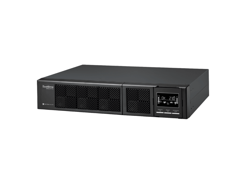 SRTSE1000RTXLI  UPS Systeme Electriс Smart-Save Online SRT, 1000VA/ 1000W, On-Line, Extended-run, Rack 2U(Tower convertible), LCD, Out: 8xC13, SNMP Intelligent Slot, USB, RS-232