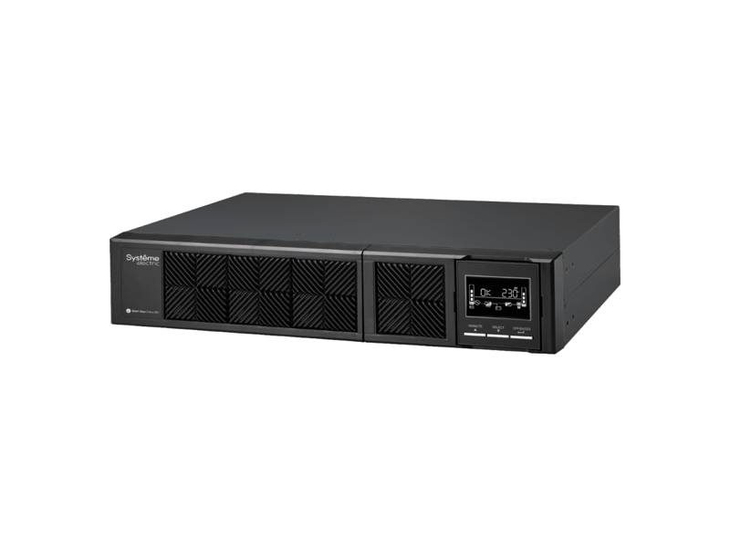 SRVSE1KRTI  UPS Systeme Electriс Smart-Save Online SRV, 1000VA/ 900W, On-Line, Rack 2U(Tower convertible), LCD, Out: 6xC13, SNMP Intelligent Slot, USB, RS-232