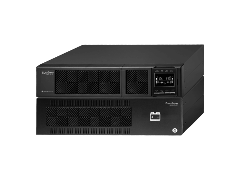 SRVSE6KRTXLI5U  UPS Systeme Electriс Smart-Save Online SRV, 6000VA/ 5400W, On-Line, Extended-run, Rack 5U(Tower convertible), LCD, Out: Hardwire, SNMP Intelligent Slot, USB, RS-232