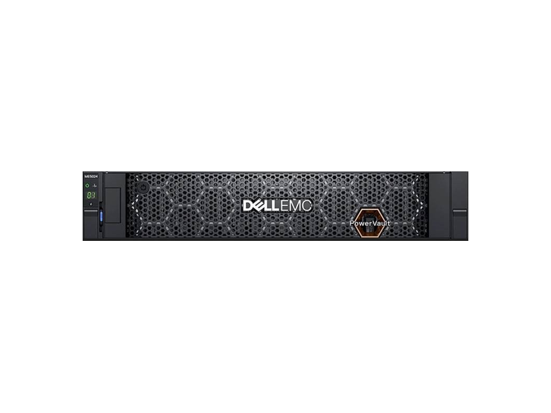 M24-4-1t  Система хранения данных DELL PowerVault ME5024 24SFF(2, 5'') 2U/ 32GbE 8 port FC Dual Controller/ 4xFC16/ Bezel/ 2x580W/