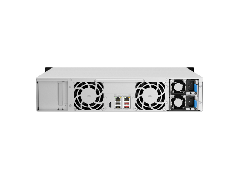 TS-1264U-RP-4G  СХД QNAP TS-1264U-RP-4G 2U/ 12x3.5''/ 2.5'' SATA 6G/ PCI-E Gen3 x2/ 2xUSB/ HDMI/ 2x2.5 GbE/ 1