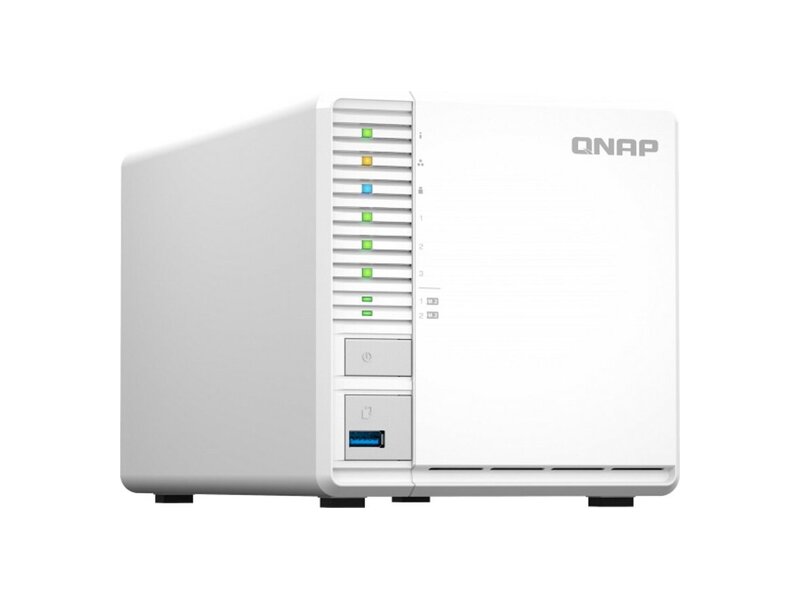 TS-364-8G  СХД QNAP TS-364-8G 3x3.5''/ 2.5'' SATA 6G, 2xM.2 2280, 8GB, 2xUSB, HDMI, RJ45