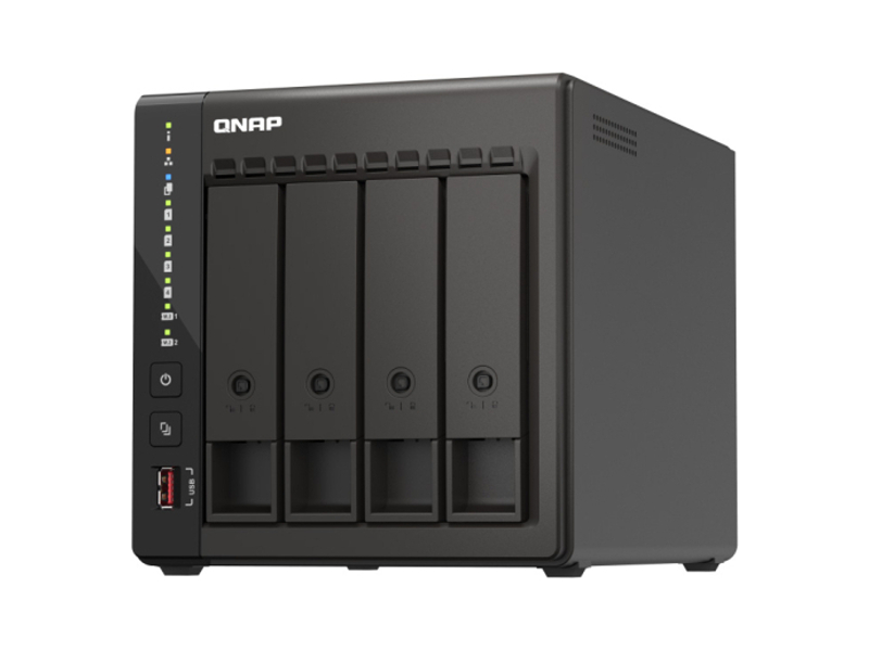TS-453E-8G  СХД QNAP TS-453E-8G/ 8GB/ 4 x 3.5''/ 2.5'' SATA 6G/ NO M.2 SSD/ 2 x M.2 2280 PCI-E Gen 3 x2/ 2xUSB/ 2xHDMI/ 2x2.5G/ 1G/ 100M/ 10M