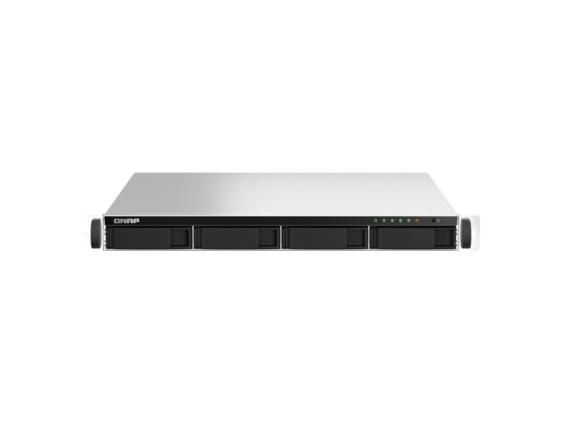 TS-464U-RP-8G  СХД QNAP TS-464U-RP-8G 1U/ 4x3.5''/ 2.5'' SATA 6G, 8GB, 2xUSB, HDMI, 2xRJ45