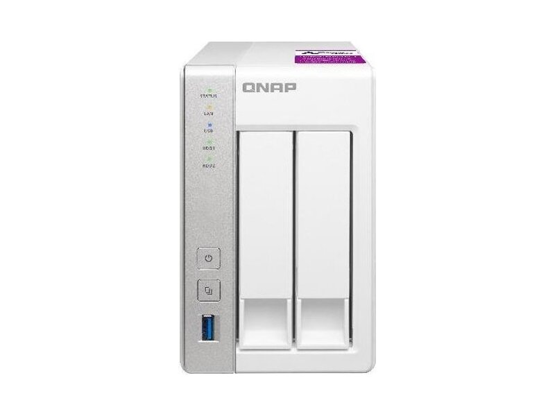 TS-231P2-1G  Сетевое хранилище NAS QNAP TS-231P2-1G 2x3.5''/ 2.5'' SATA 6G, 1GB, 3xUSB, 2xRJ45